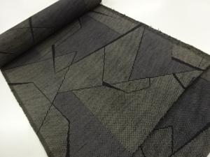 アンティーク　幾何学模様織出し着尺反物